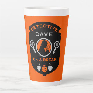 Caneca De Café Latte Detetive Engraçado Chá E Café