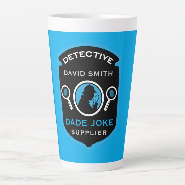 Caneca De Café Latte Detetive Themed Funny Gift (Frente)