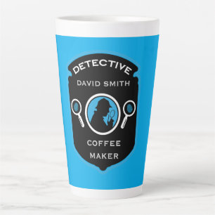 Caneca De Café Latte Detetive Themed Funny Gift