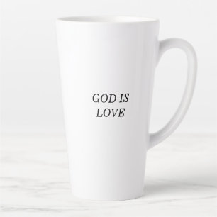 Caneca De Café Latte DEUS ADORA Christian Faith Cotação Latte Mug