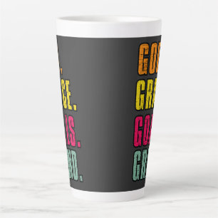 Caneca De Café Latte Deus é a meta que enche a fé inspiradora