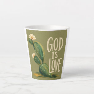 Caneca De Café Latte DEUS É AMOR Presente de Encorajamento Cristão