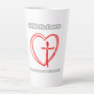 Caneca De Café Latte Deus É O Amor.