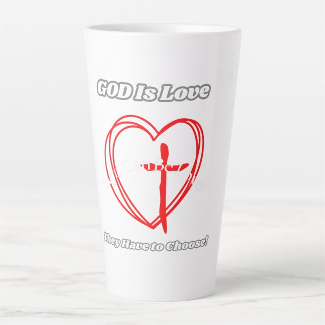 Caneca De Café Latte Deus É O Amor. (Frente)