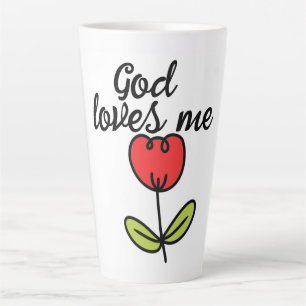 Caneca De Café Latte Deus me ama