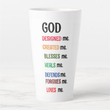 "DEUS ME CONCEBEU" Latte Mug