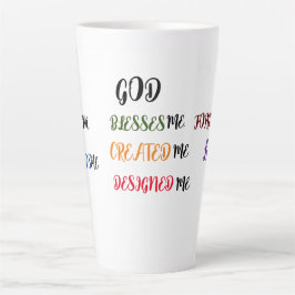 Caneca De Café Latte Deus me criou a Coleção Latte Mug