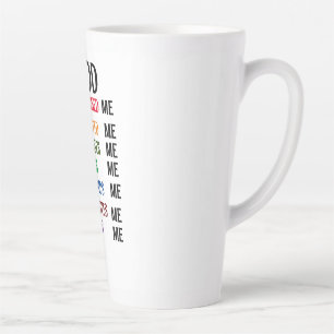 Caneca De Café Latte ** Deus Me Criou** Lâmina