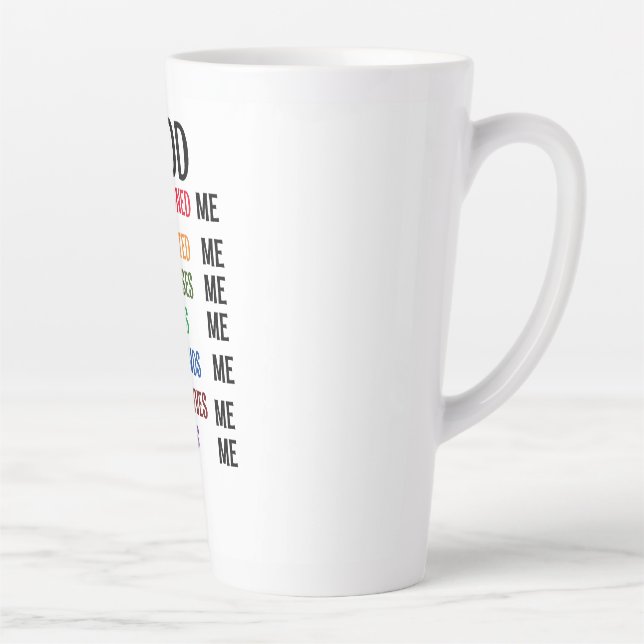 Caneca De Café Latte ** Deus Me Criou** Lâmina (Direita)