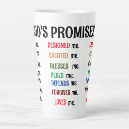 Caneca De Café Latte Deus me projetou E prometeu coleção.