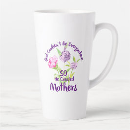 Caneca De Café Latte Deus não poderia estar em todo lugar, então ele Cr