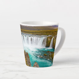 Caneca De Café Latte Deusa-cascata, Islândia