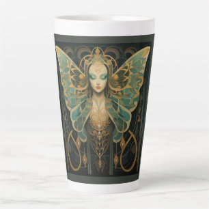 Caneca De Café Latte Deusa da mariposa Luna