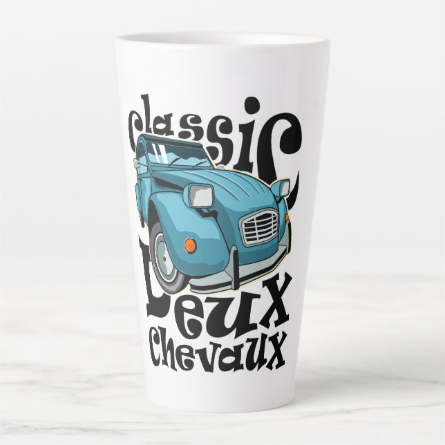 Caneca De Café Latte Deux Chevaux (Frente)