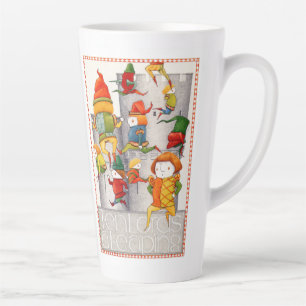 Caneca De Café Latte DEZ LORDES SALTANDO Caneca de Latte Alta