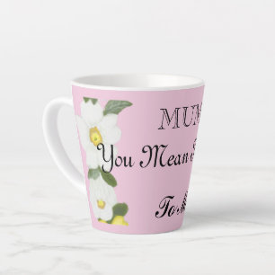 Caneca De Café Latte Dia da Mãe Editável