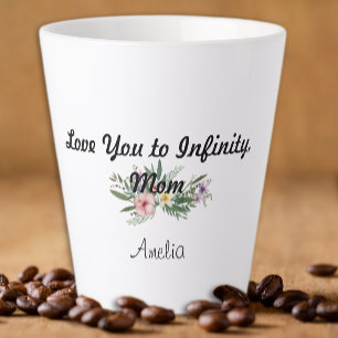 Caneca De Café Latte Dia da Mãe flor da Natureza Gratidão Latte Mug