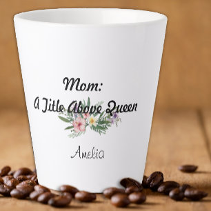 Caneca De Café Latte Dia da Mãe flor da Natureza Gratidão Latte Mug