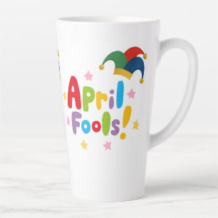 Caneca De Café Latte Dia da Mentira