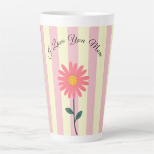 Caneca De Café Latte Dia das Mães,Eu Amo Você Mamãe,Melhor Mãe de Todas