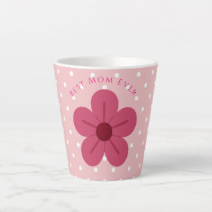 Caneca De Café Latte Dia das Mães, Melhor Mãe de Todos, Elegante, Simpl