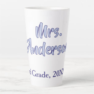 Caneca De Café Latte dia de apreciação dos professores sra anderson rox