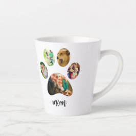 Caneca De Café Latte Dia de as mães Dog Mãe | Colagem de Fotografias de