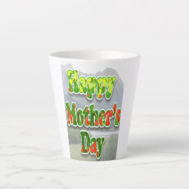 Caneca De Café Latte Dia de as mães Feliz