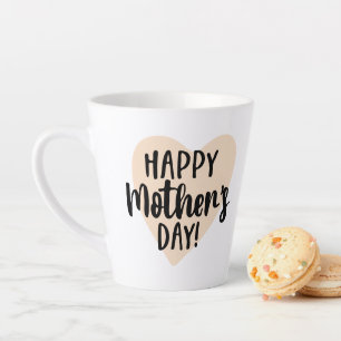Caneca De Café Latte Dia de as mães Feliz Latte Mug