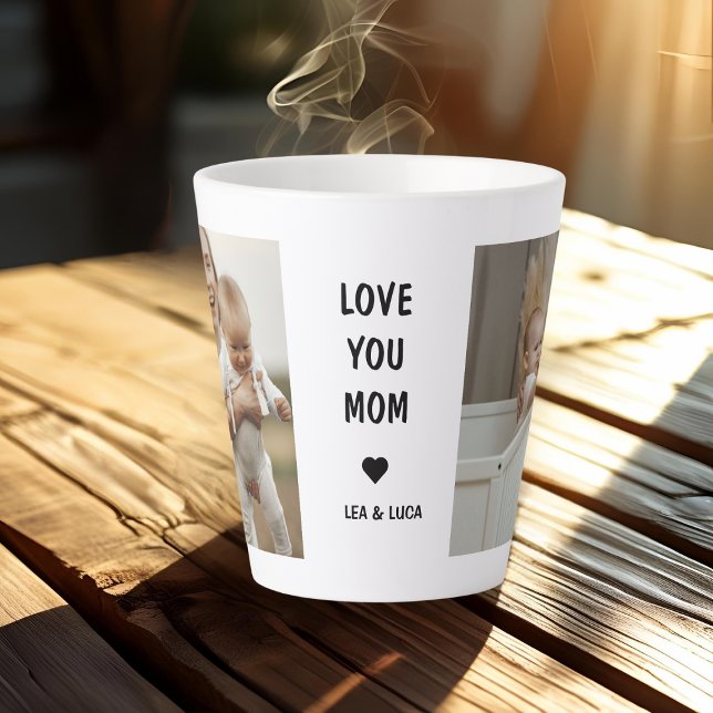 Caneca De Café Latte Dia de as mães Mug Personalizado - Amo-Te Mãe (Criador carregado)
