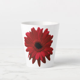 Caneca De Café Latte Dia de as mães Red Gerbera Daisy