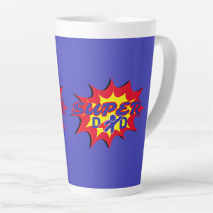 Caneca De Café Latte Dia de os pais de quadrinhos do Pai Super Hero