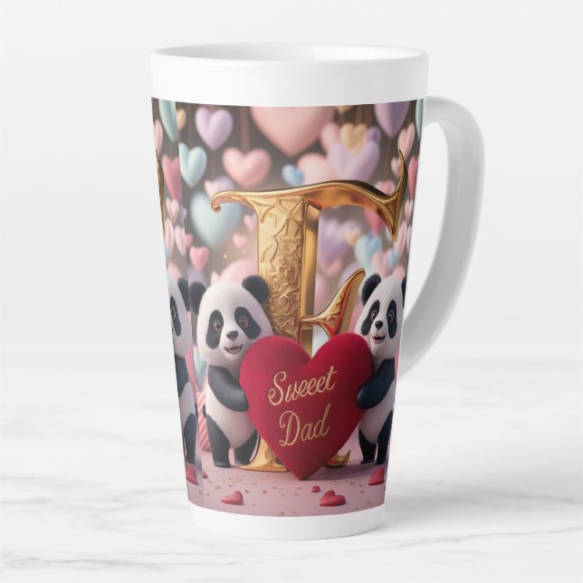 Caneca De Café Latte Dia de os pais do Pai (Ângulo direito)