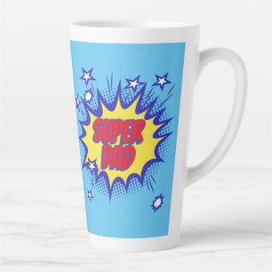 Caneca De Café Latte Dia de os pais Superdad para papaiCafé Mug