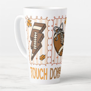 Caneca De Café Latte Dia do Jogo de Futebol Fall Vintage