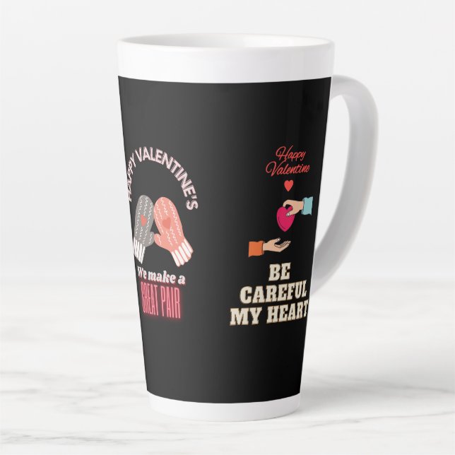 CANECA DE CAFÉ LATTE DIA DOS NAMORADOS (Ângulo direito)