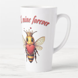 Caneca De Café Latte Dia dos Namorados Abelha Engraçada