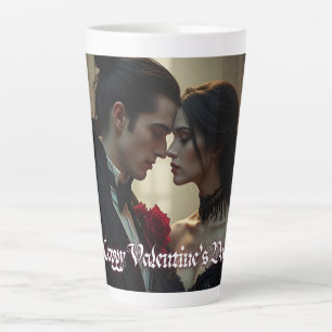 Caneca De Café Latte Dia dos Namorados de Paixão Eterna