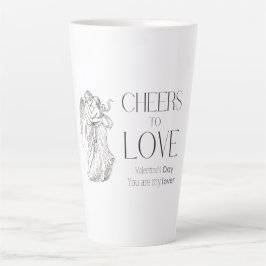 Caneca De Café Latte Dia dos Namorados – Querubins Vintage & Mensagem d