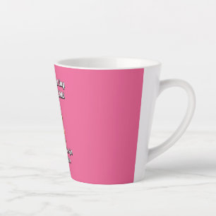 Caneca De Café Latte Dia Internacional da Garota. Divirta-se