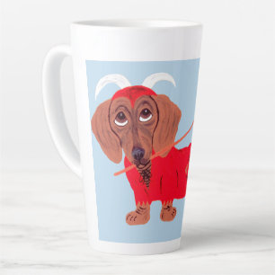 Caneca De Café Latte Diabo Dachshund