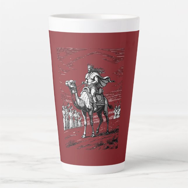 Caneca De Café Latte Dicionário Infernal Cavaleiro-Camelo Paimon  (Frente)