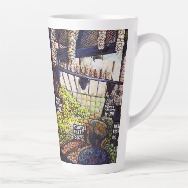 Caneca De Café Latte Dimensões da curiosidade (Direita)