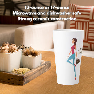 Caneca De Café Latte Dinheiro do pai, Bonita e Sassata, Engraçada