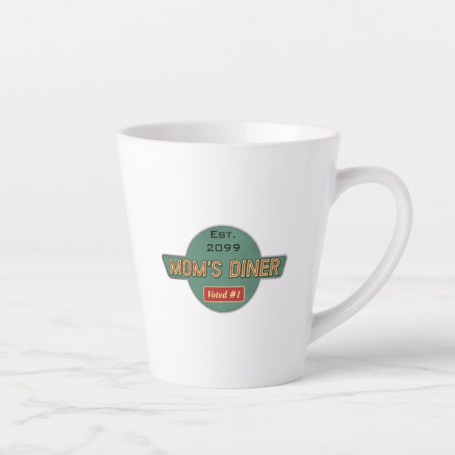 Caneca De Café Latte Dinheiro Retroativo da mãe Latte Mug (Direita)