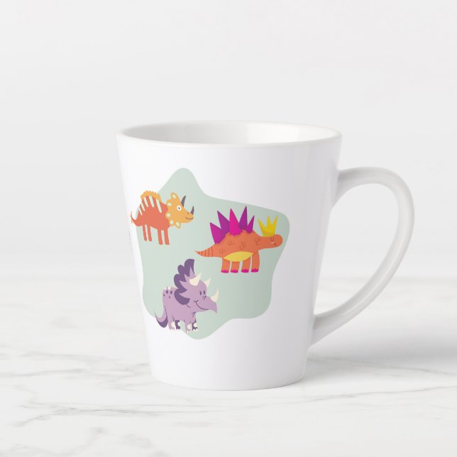 Caneca De Café Latte Dinossauro (Direita)