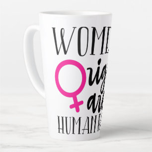 Caneca De Café Latte Direitos das mulheres são direitos humanos