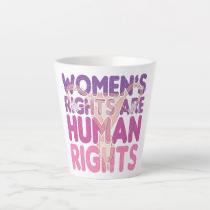 Caneca De Café Latte Direitos das mulheres são direitos humanos Pró-e