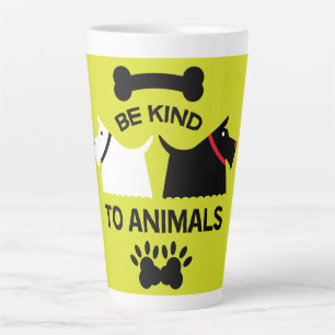 Caneca De Café Latte Direitos de Proteção do Bem-Estar dos Cães Bolic