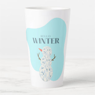 Caneca De Café Latte Disball Snowman